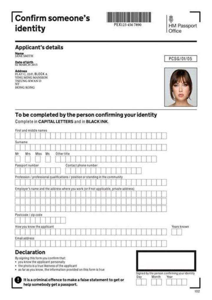 Does the countersigning passport have to be in date?
