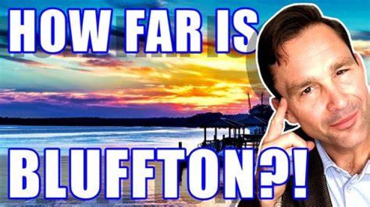 How far is bluffton sc from the ocean?