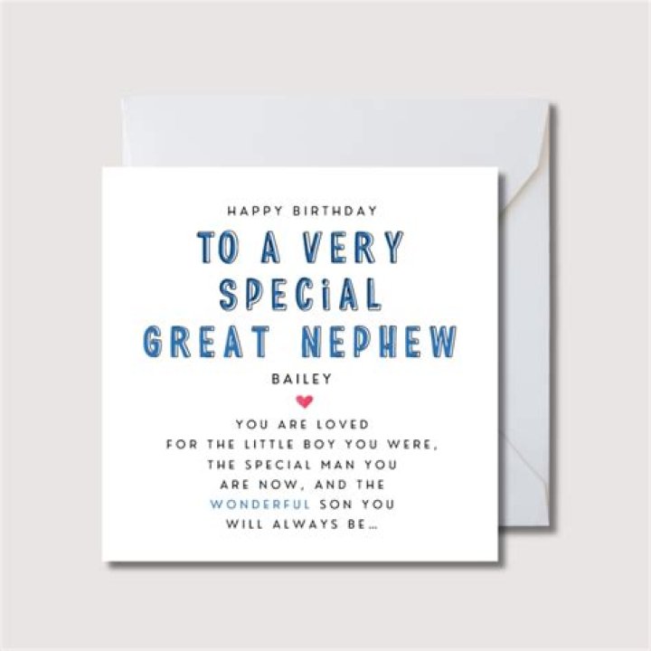 Is there a great nephew?