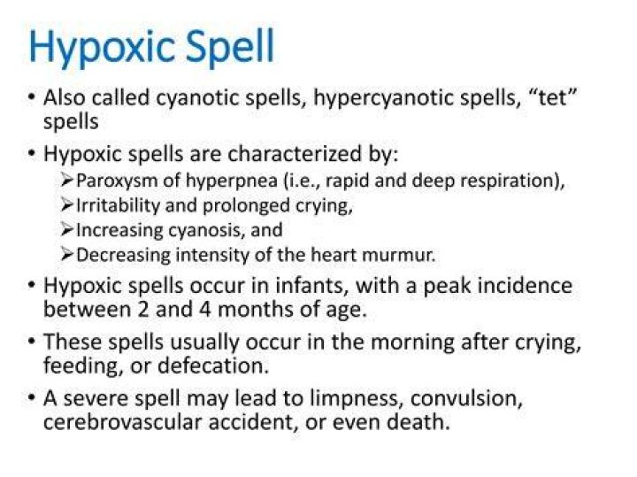 What causes hypercyanotic spells?