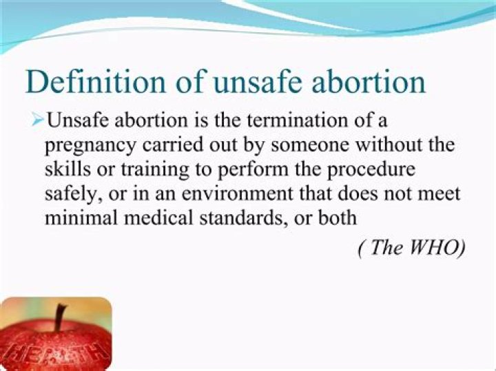 Who unsafe abortion definition?